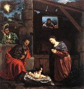 SAVOLDO, Giovanni Girolamo Adoration of the Shepherds sw Spain oil painting artist